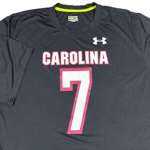 South Carolina Gamecocks #7 Under Armour HeatGear Shirt Men's XXL Black Football